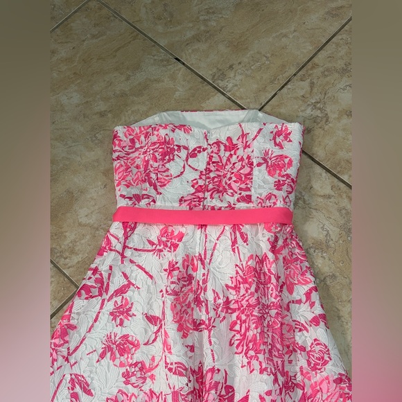 Lilly Pulitzer Sienna Strapless Dress Resort White Caliente Size 6 - Picture 6 of 10